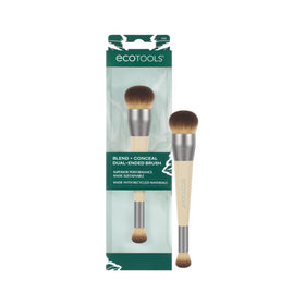 EcoTools front view of dual-ended brush showing both foundation and concealer ends