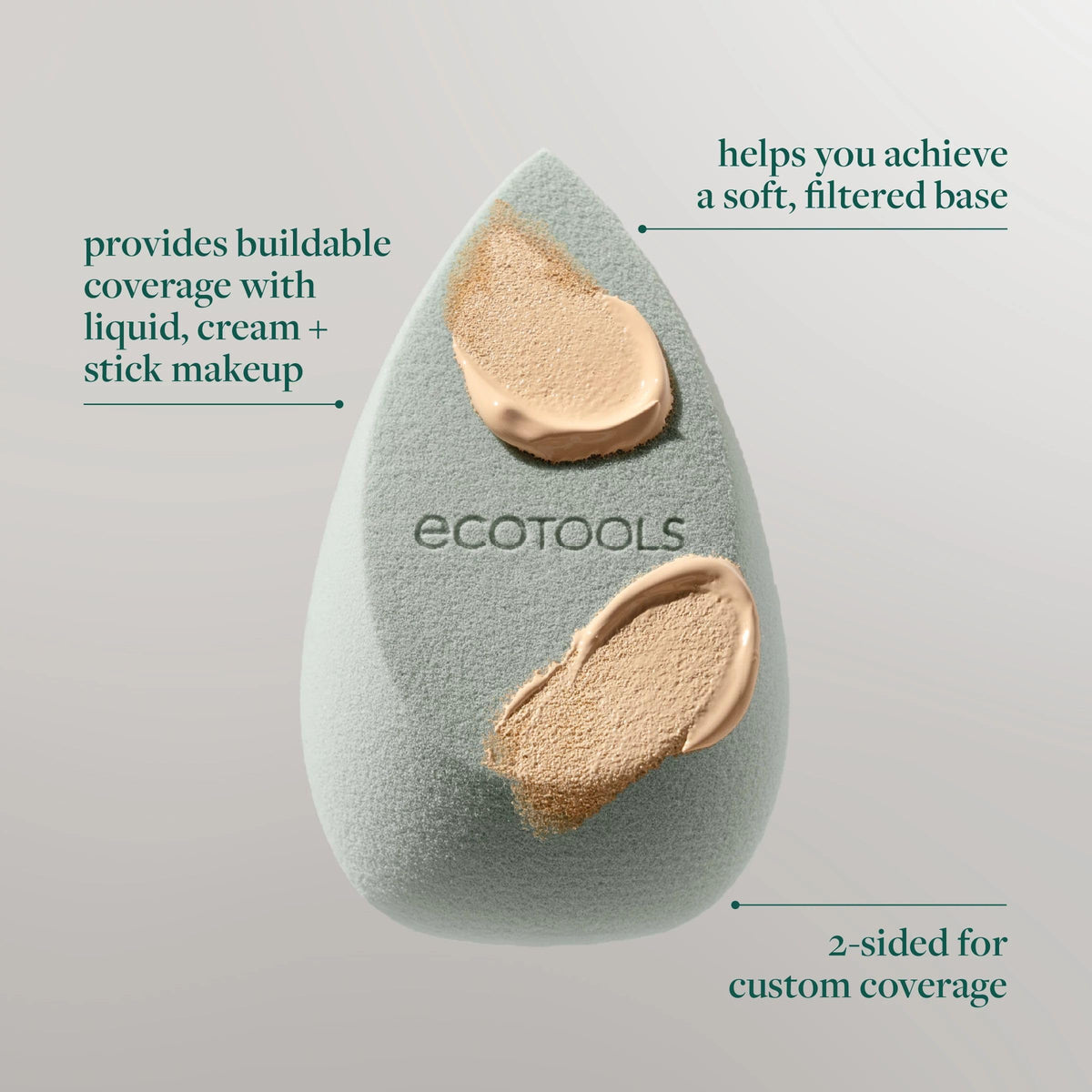 EcoTools long edge detail for broad, controlled foundation blending