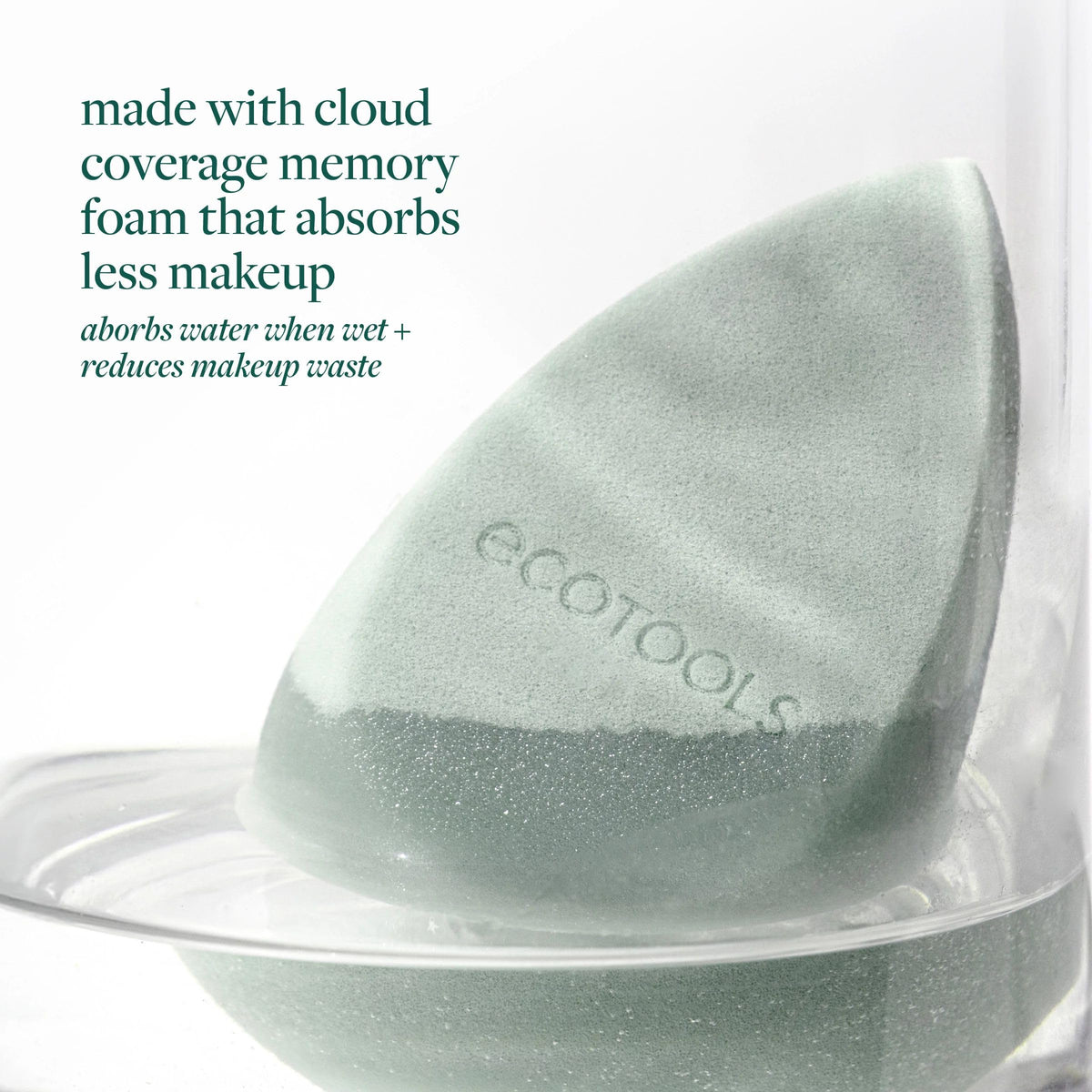 EcoTools sponges shown next to a hand for size and scale reference
