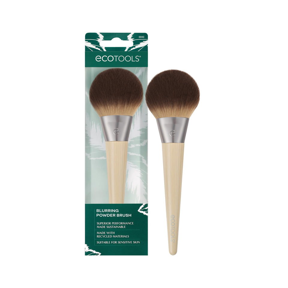 EcoTools blurring powder brush front view showing large fluffy head for smooth application
