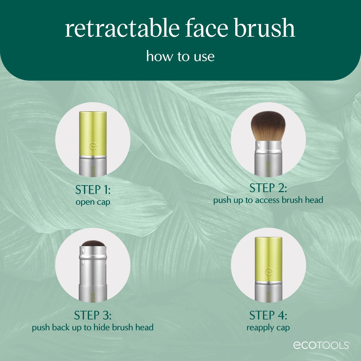 EcoTools bristles close-up highlighting soft synthetic fibers for smooth powder blending