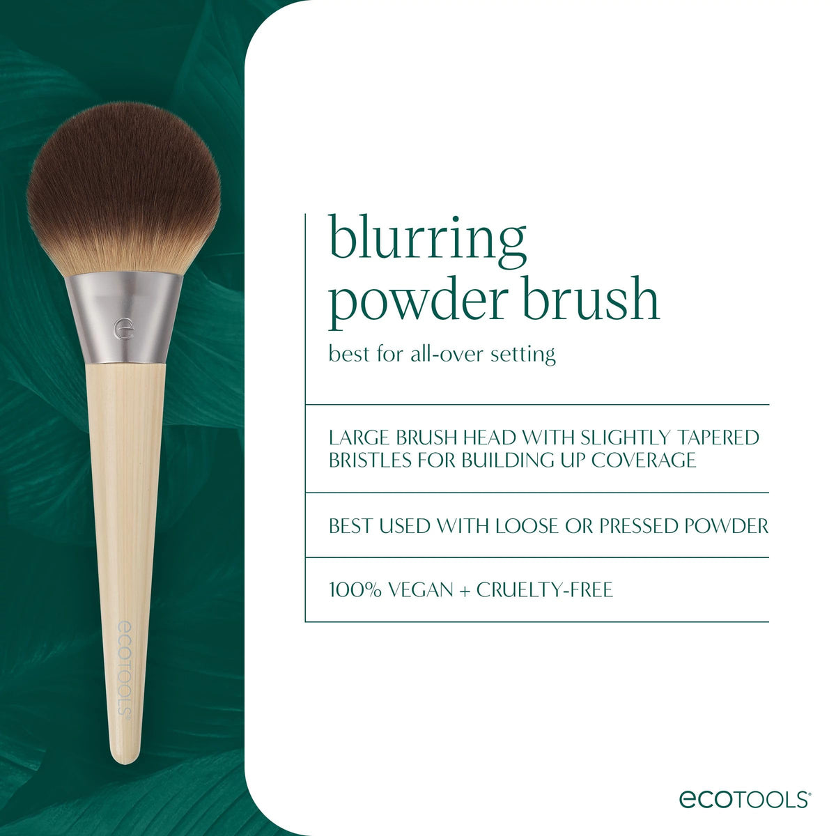 EcoTools bamboo handle detail highlighting renewable material and comfortable grip
