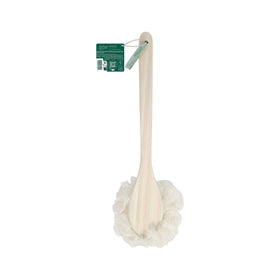 EcoTools compostable packaging label emphasizing recycled materials and cruelty-free