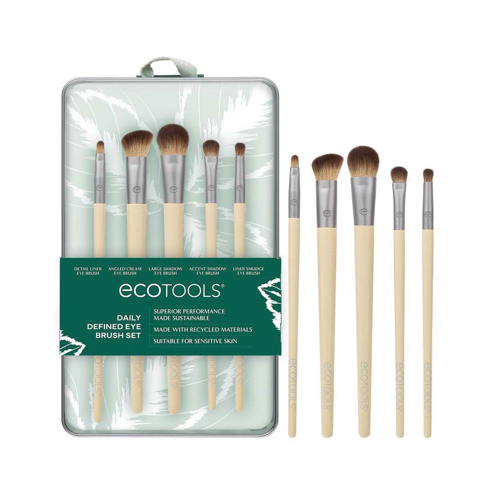 EcoTools kit front packaging showing contents and sustainable branding benefits