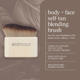 EcoTools Good Tan close-up of sloped synthetic bristles for smooth blending