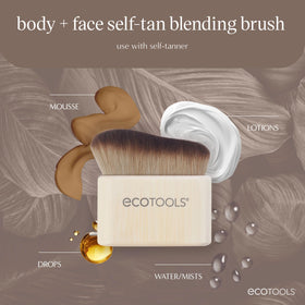 EcoTools Good Tan bamboo handle detail offering ergonomic grip
