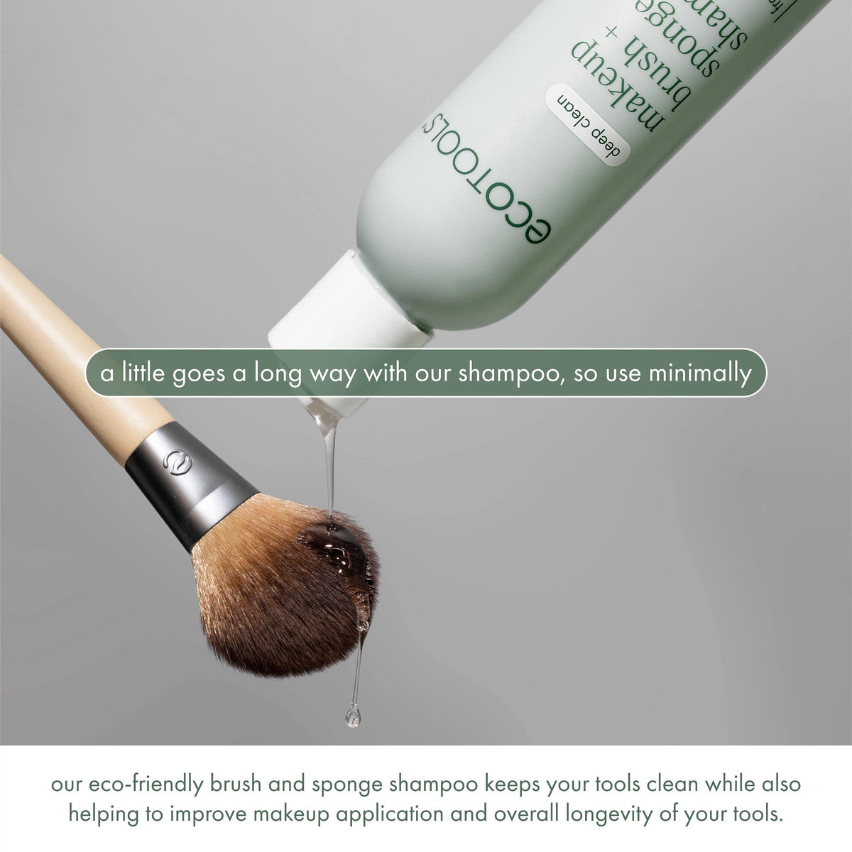 EcoTools bottle staged in bathroom to show eco-conscious routine and convenience