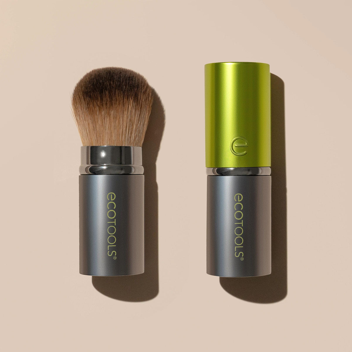EcoTools brush inside gym bag lifestyle shot for quick post-workout makeup refresh