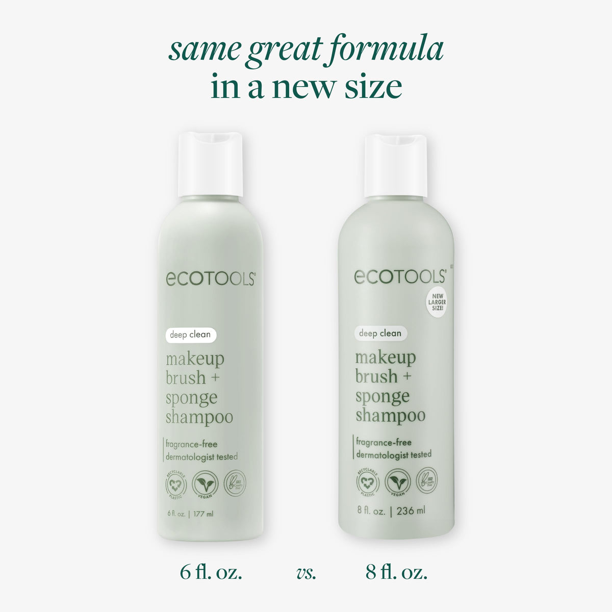 EcoTools pump close-up highlighting easy-dispense benefit
