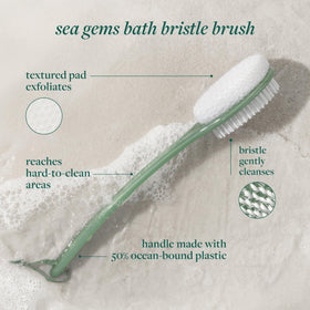 EcoTools Sea Gems soft bristle close-up for gentle lathering and skin cleansing