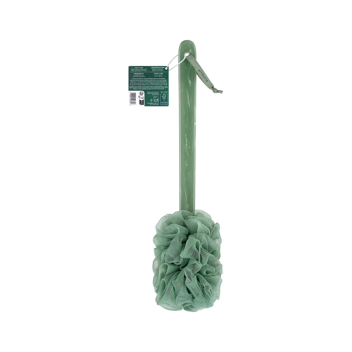 EcoTools Sea Gems packaging and label highlighting recycled, vegan materials