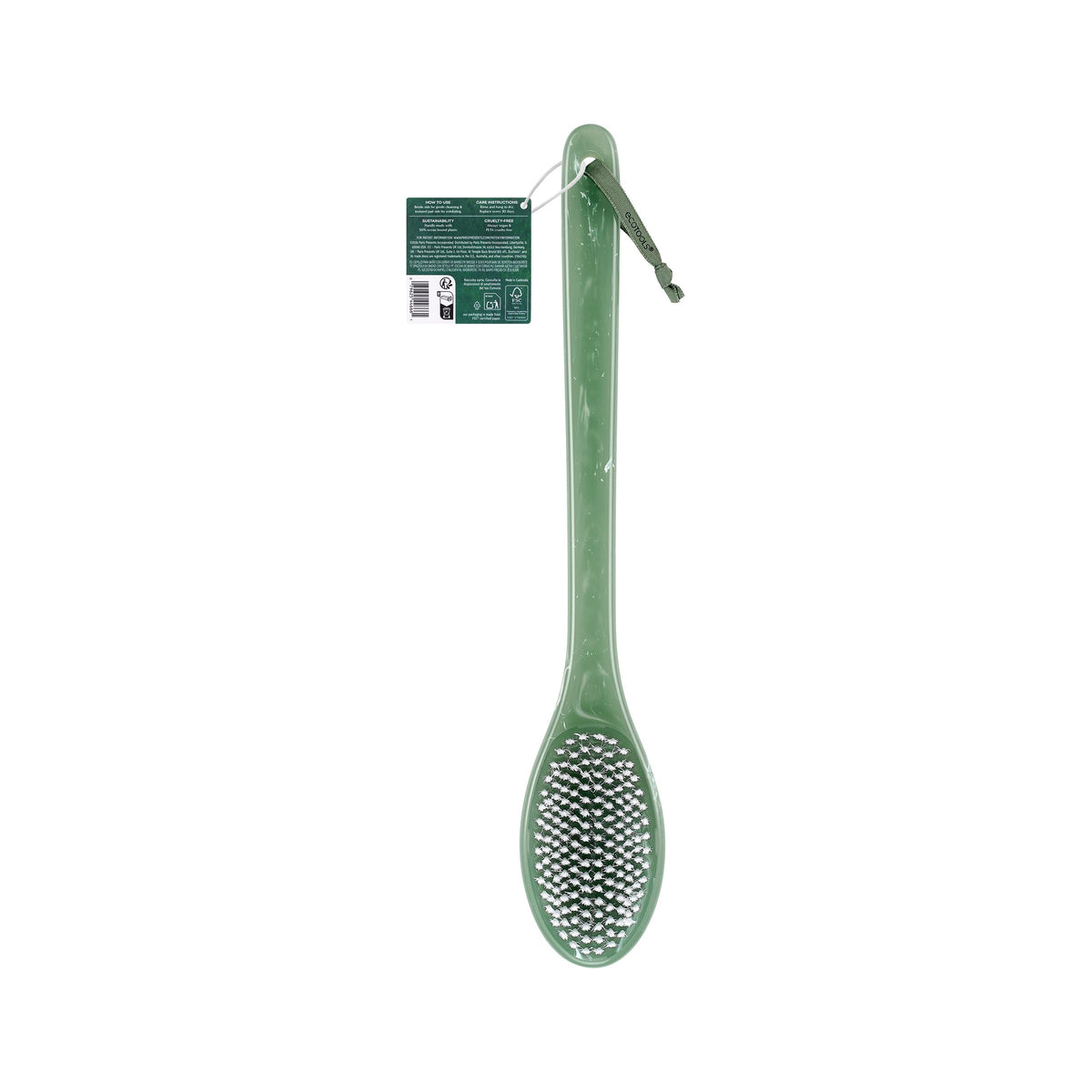 EcoTools Sea Gems beside a hand to show length and ergonomic scale