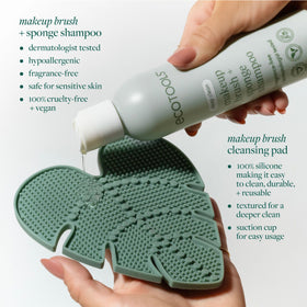 EcoTools shampoo bottle label detail highlighting gentle formula