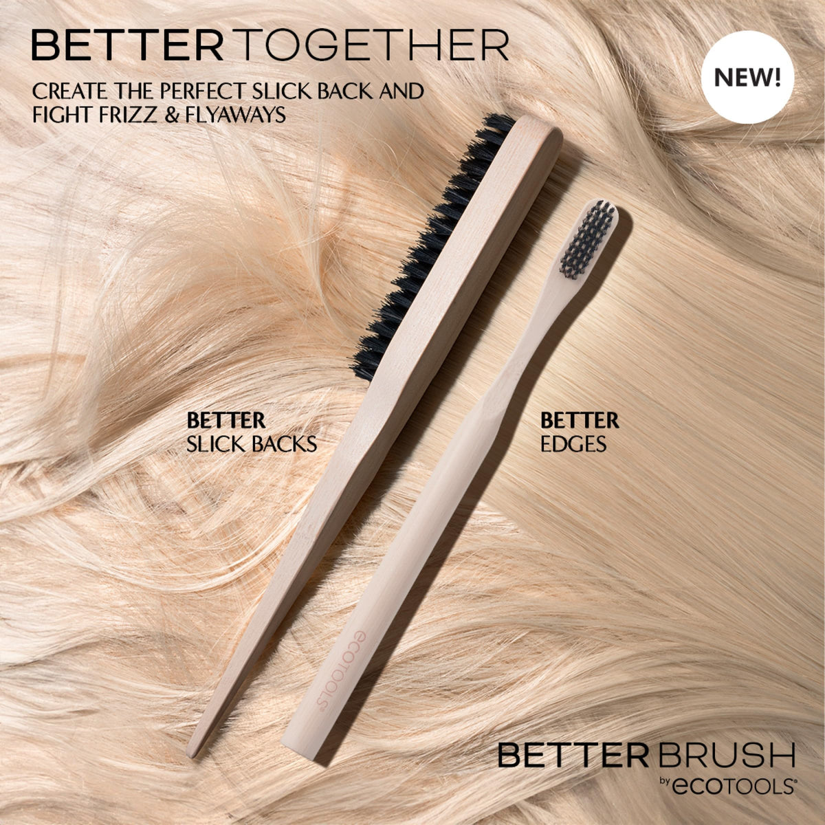EcoTools brush in hand showing compact size for precision and control