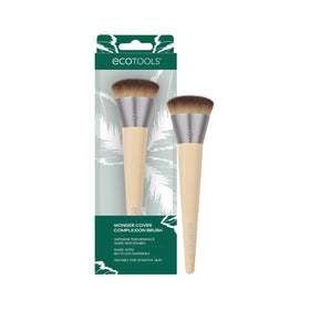 EcoTools brush front view showing dense oval head for flawless coverage