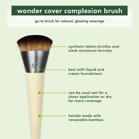 EcoTools brush close-up of oval head demonstrating precise blending benefit