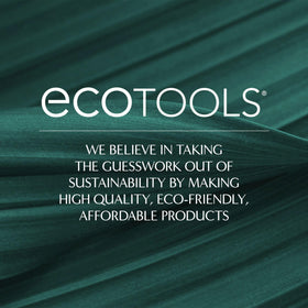EcoTools brush packaging label showing vegan and cruelty-free benefits clearly