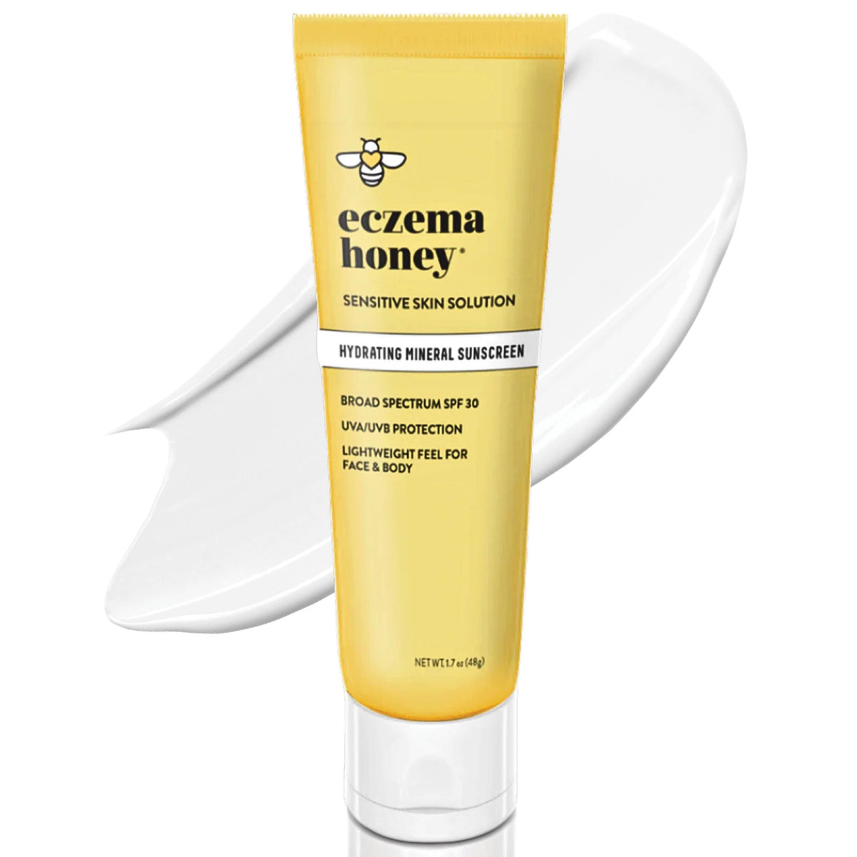 Eczema Honey front packaging showing SPF 30 protection and soothing benefits