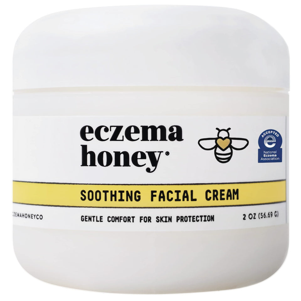 ECZEMA HONEY front packaging showing 2 oz jar and product label for calm skin
