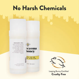 ECZEMA HONEY ingredient label close-up showing natural formulation benefit