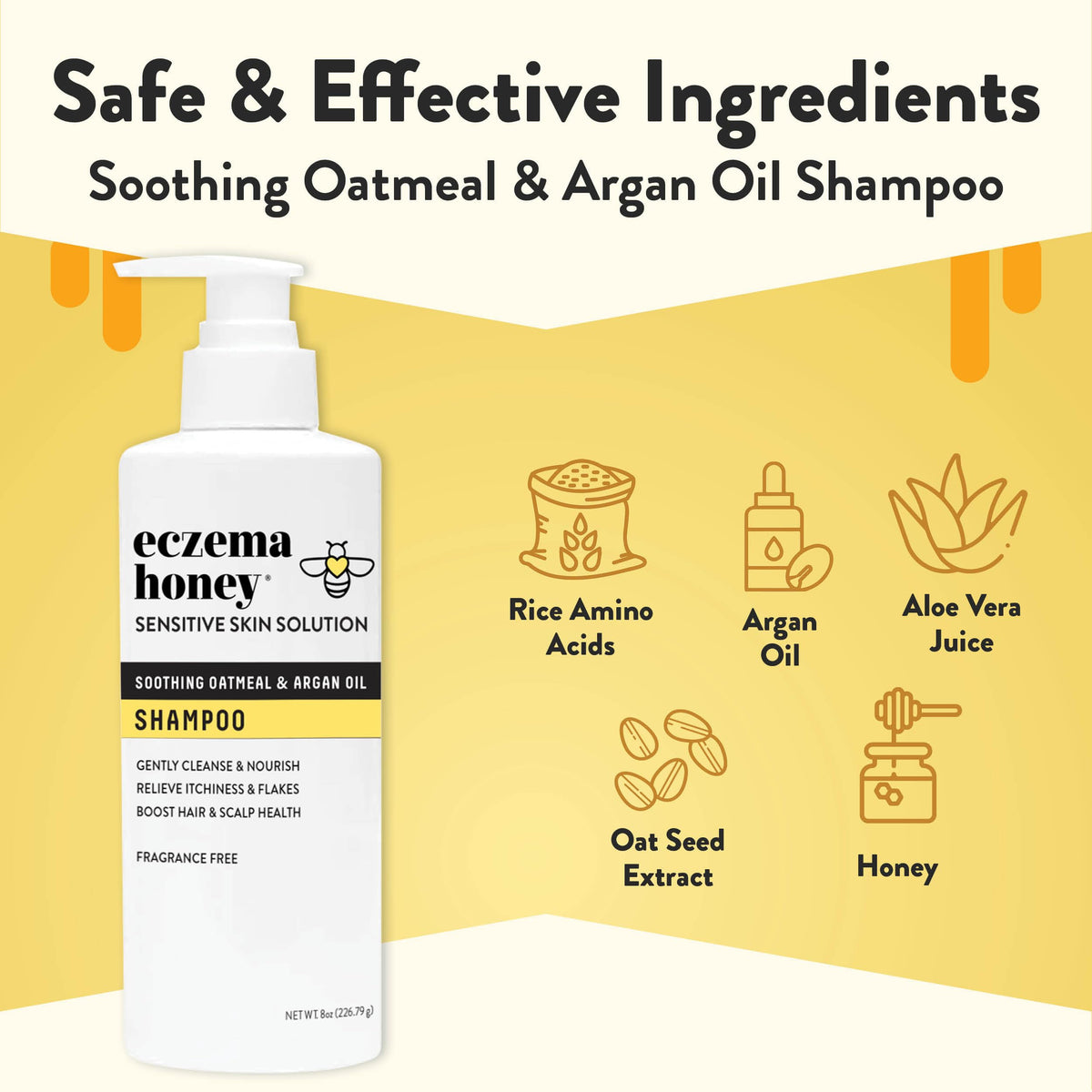 ECZEMA HONEY pump close-up demonstrating easy dispensing and controlled application benefit