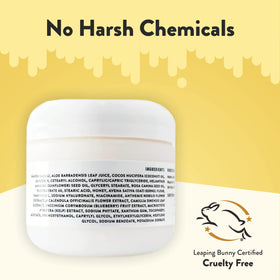 ECZEMA HONEY size scale with 2 oz jar beside coin for travel-friendly convenience