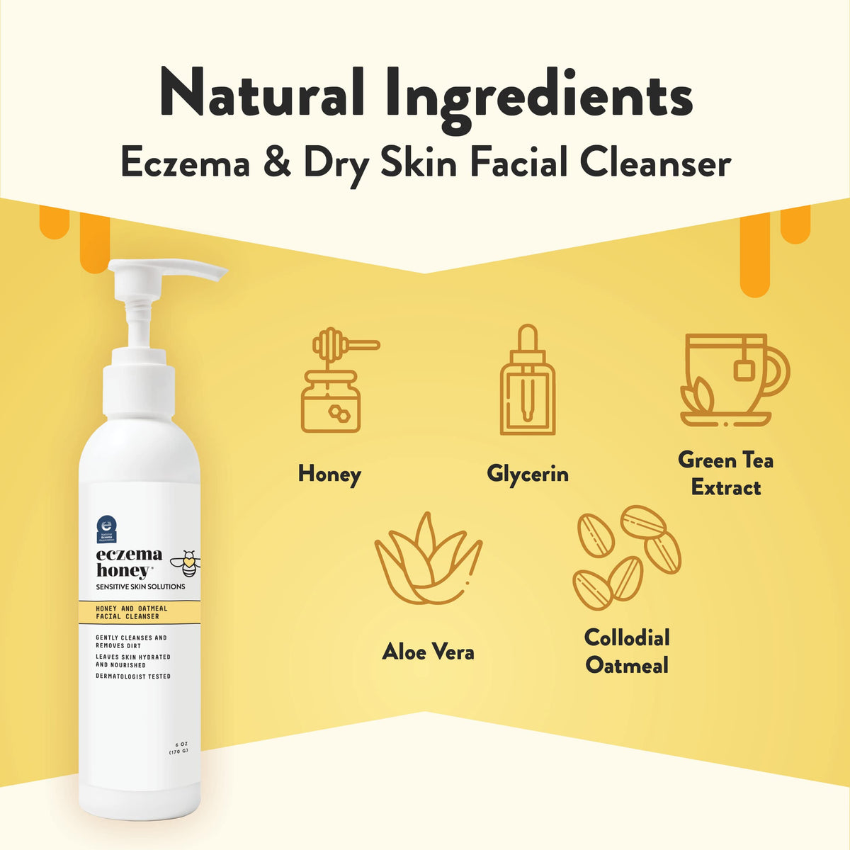 ECZEMA HONEY creamy foaming texture close-up illustrating gentle lather