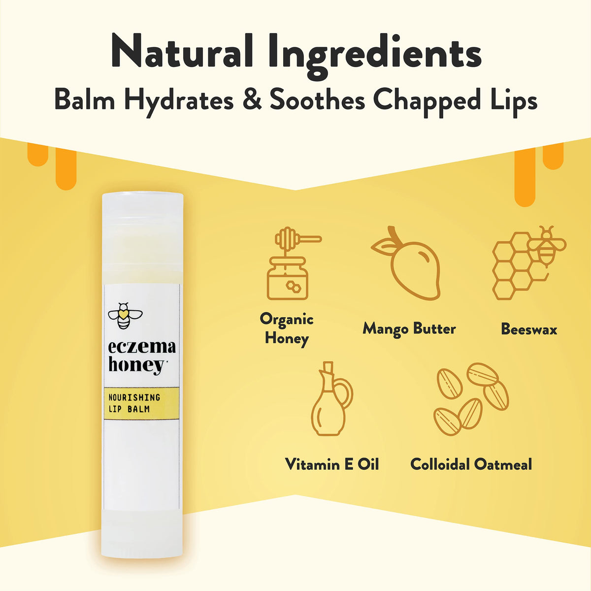 ECZEMA HONEY open tube showing smooth balm texture for quick moisturizing
