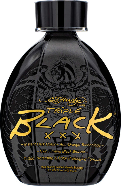 Ed Hardy BLACK XXX front tube showing branding and product size benefits even coverage