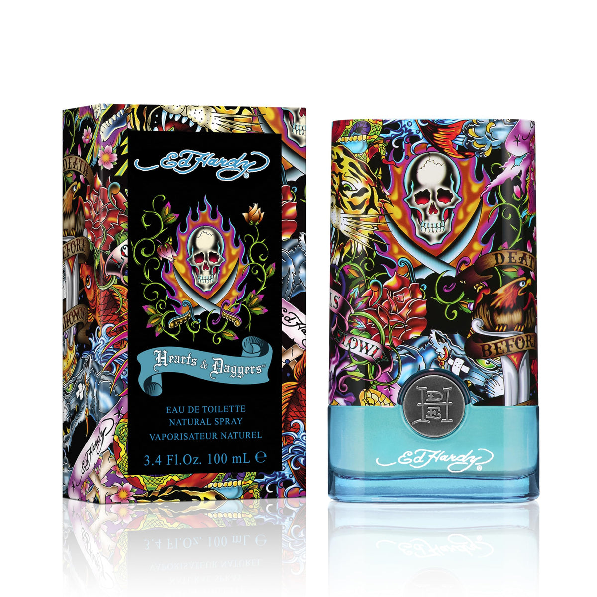 ED HARDY front packaging showing bottle and branding, ideal gift-ready presentation