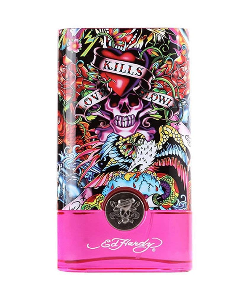 ED HARDY hearts & daggers front packaging showing brand and design, stylish display benefit