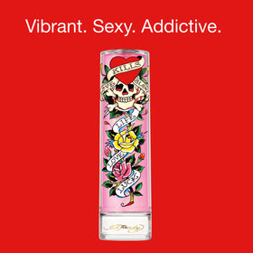 Ed Hardy textured cap detail emphasizing durable finish and brand style