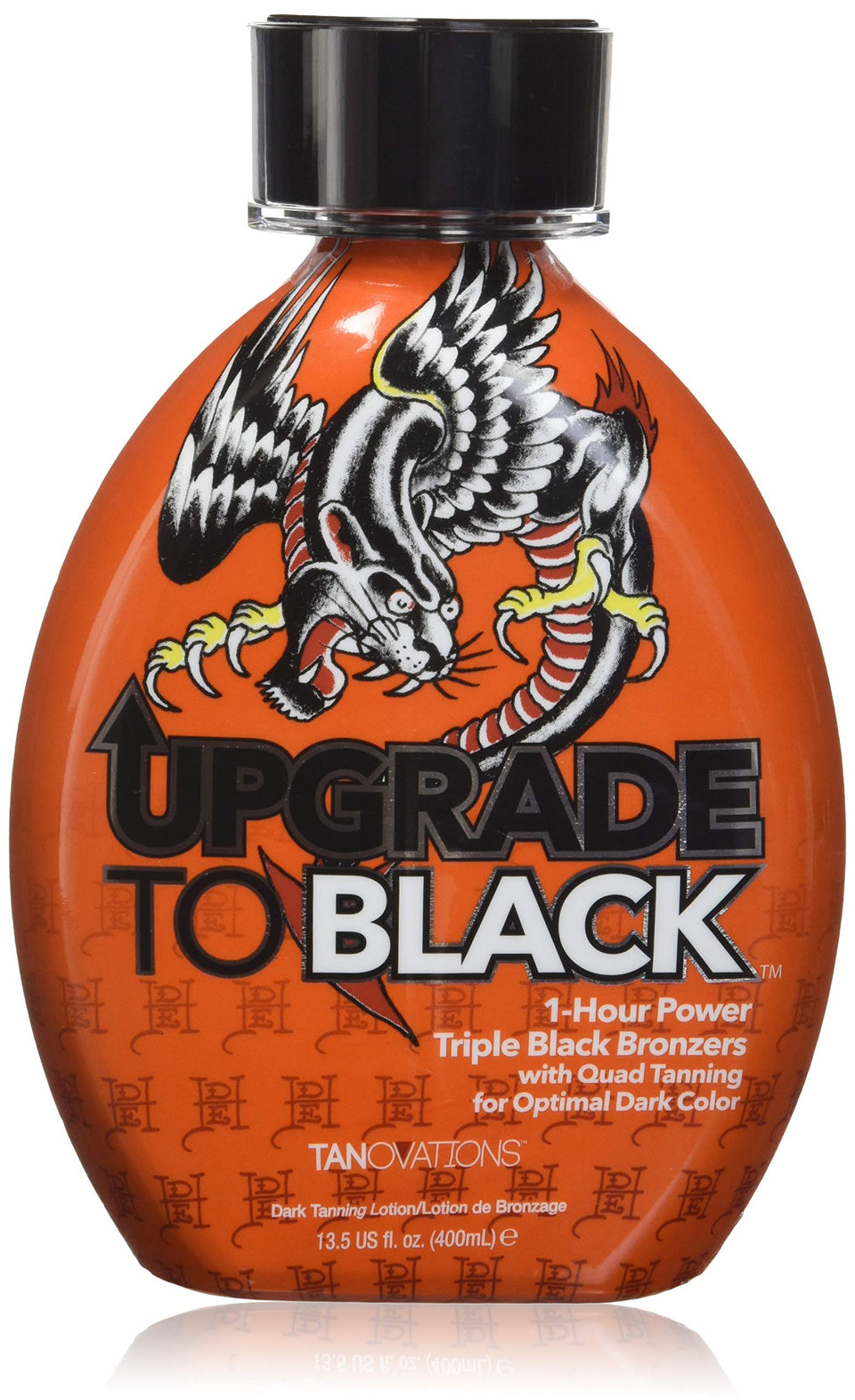 ED HARDY bottle front view showing label and 13.5 oz size, highlights bold bronzing