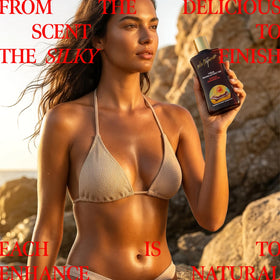 Eda Taşpınar application on arm illustrating even spread and faster tanning enhancement benefit