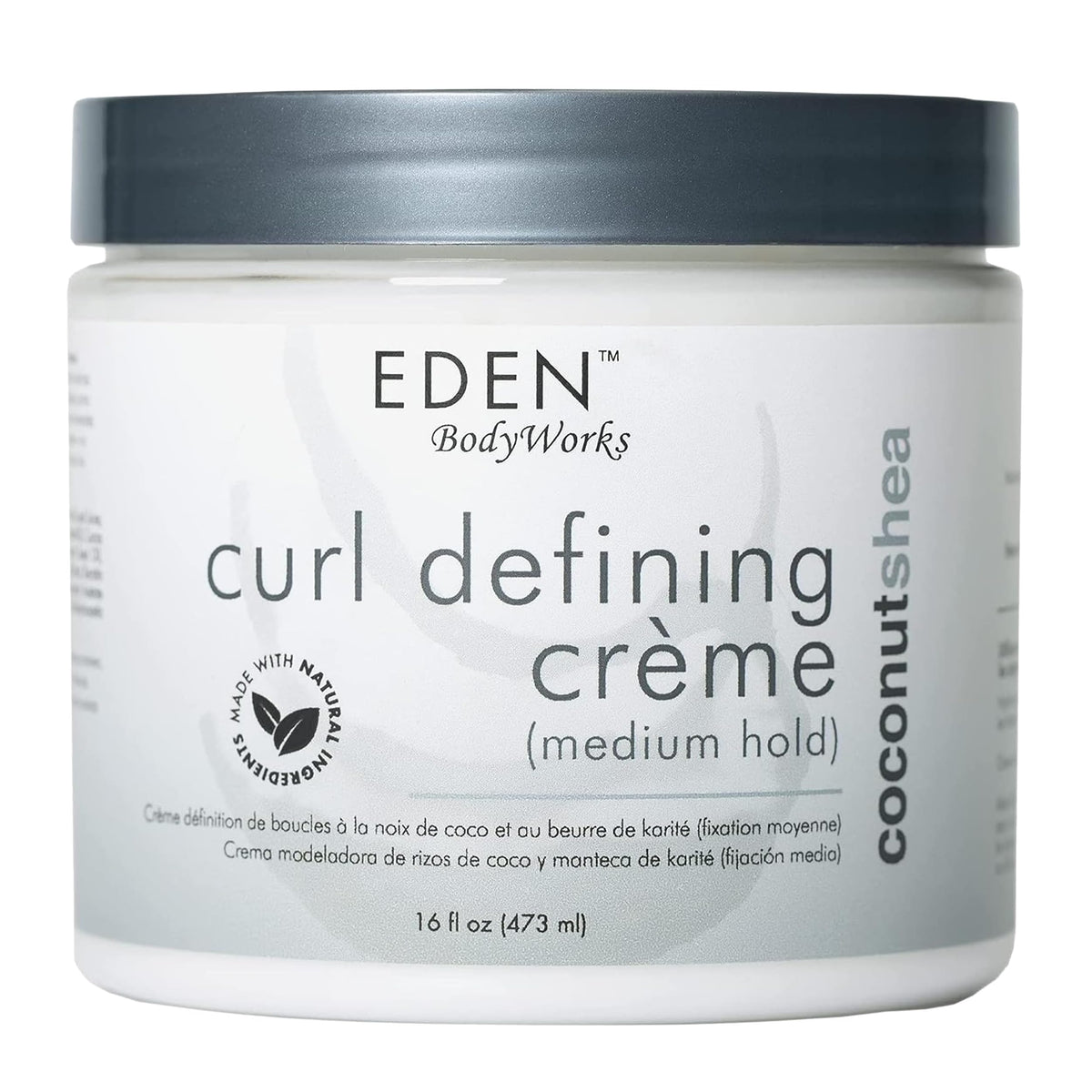 EDEN BodyWorks front packaging showing 16 oz jar and brand benefit