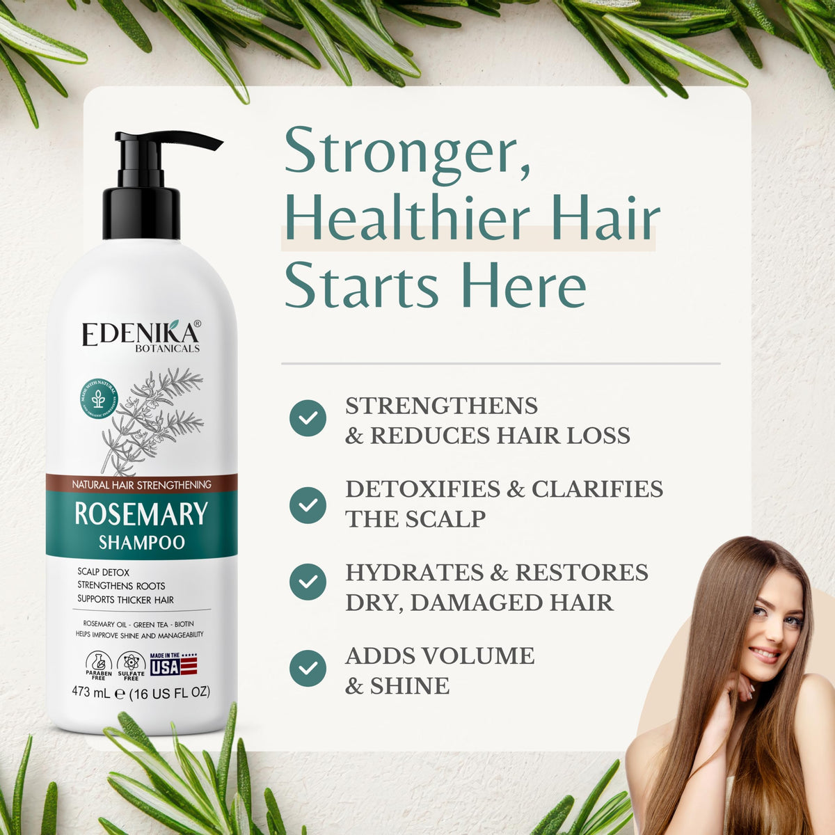 EDENIKA BOTANICALS back label closeup listing ingredients and instructions