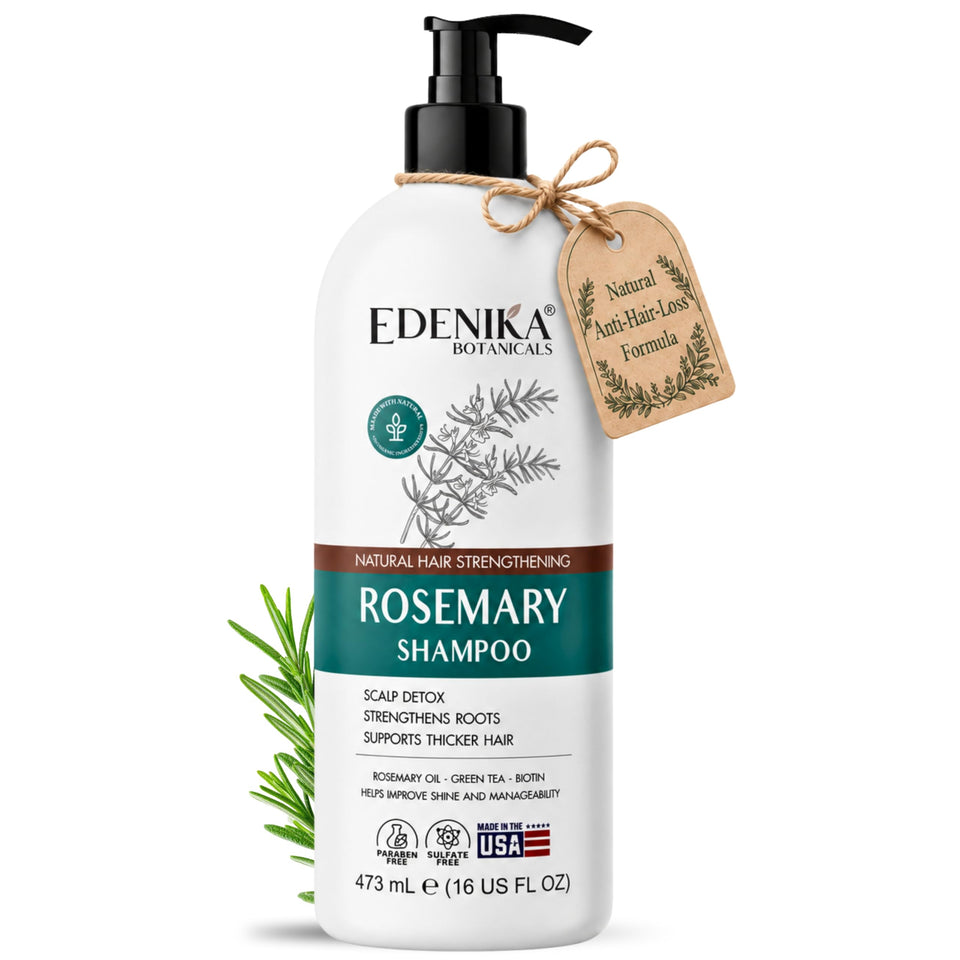 EDENIKA BOTANICALS front bottle view showing label and benefits