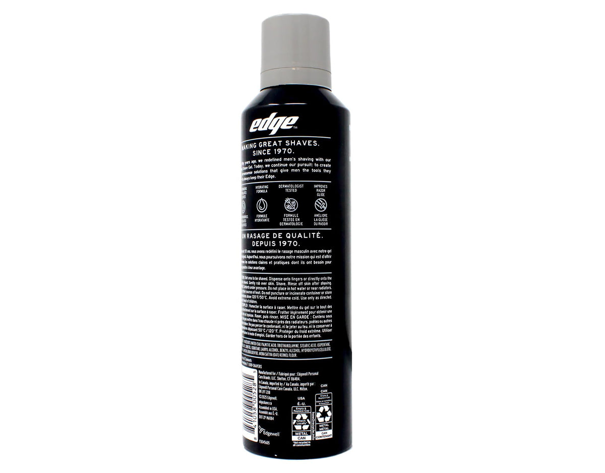 Edge gel applied to beard area for visible precision shaving