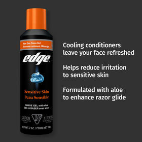Edge gel dispensed on hand showing rich foam and quick application benefit