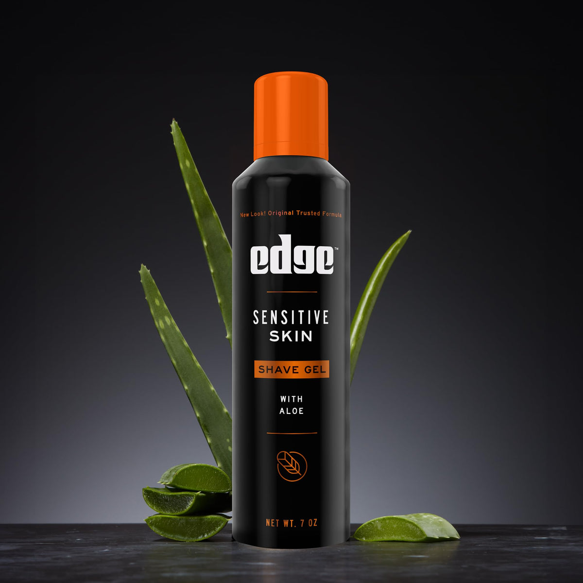 Edge aloe ingredient detail showing natural soothing component benefit
