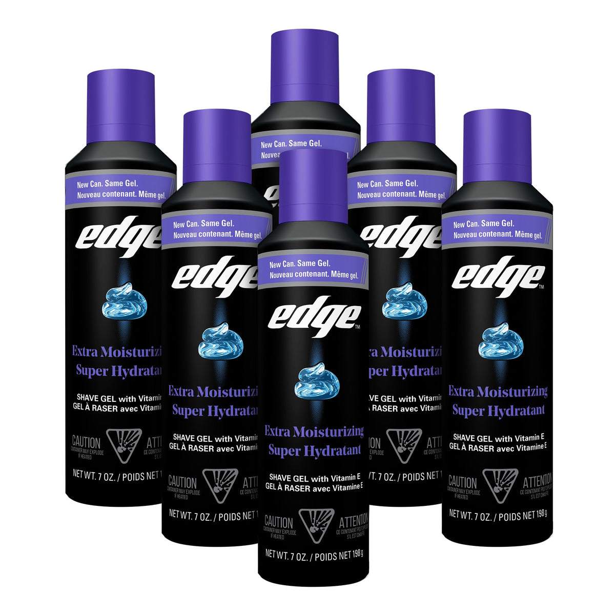 Edge front packaging showing can and brand for easy identification and storage