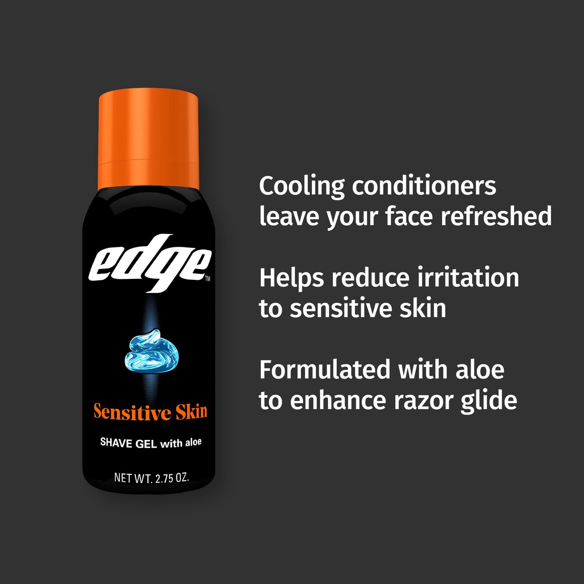 Edge can top with nozzle illustrated for precise, controlled dispensing