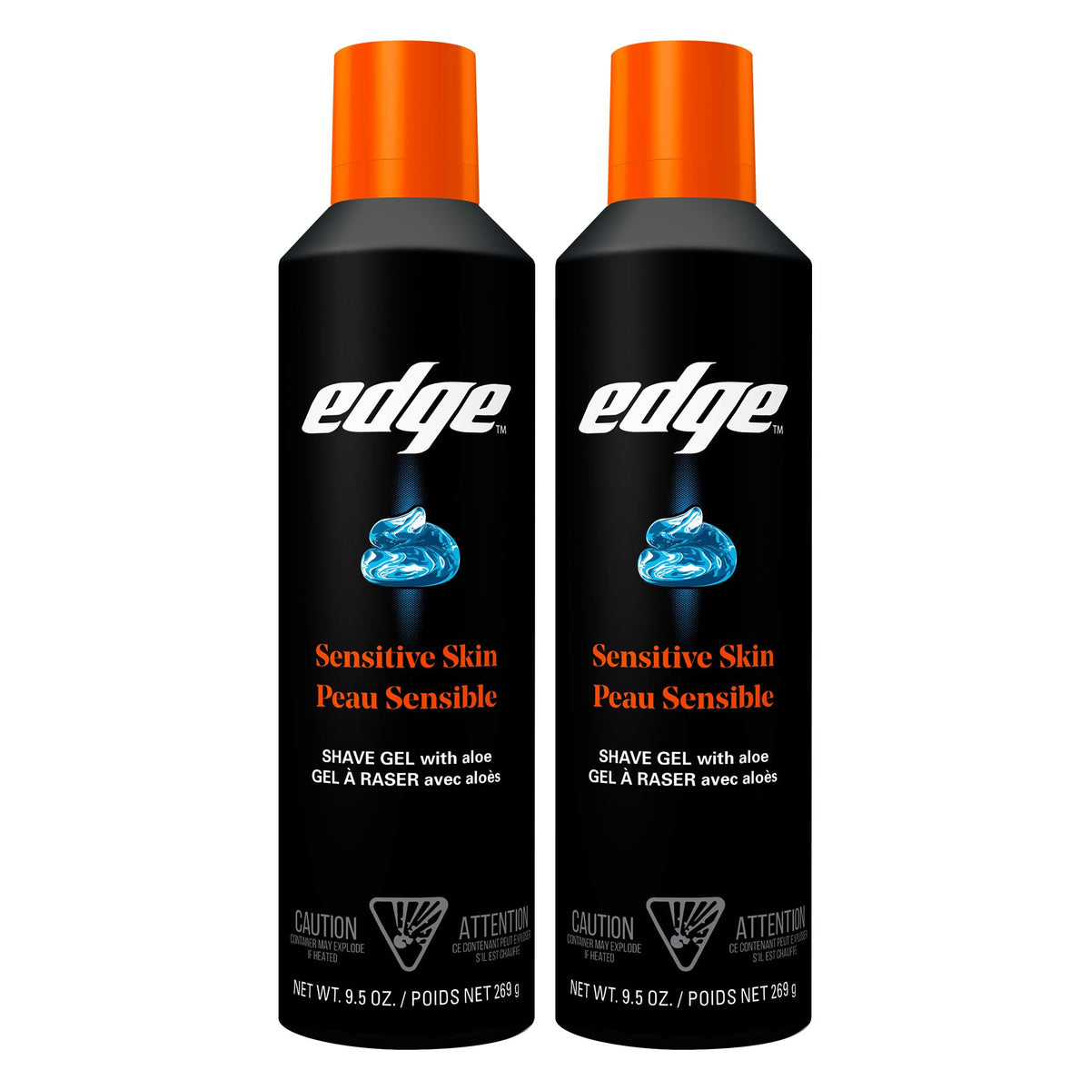 Edge front packaging showing 9.5oz two-pack with clear labeling and benefit