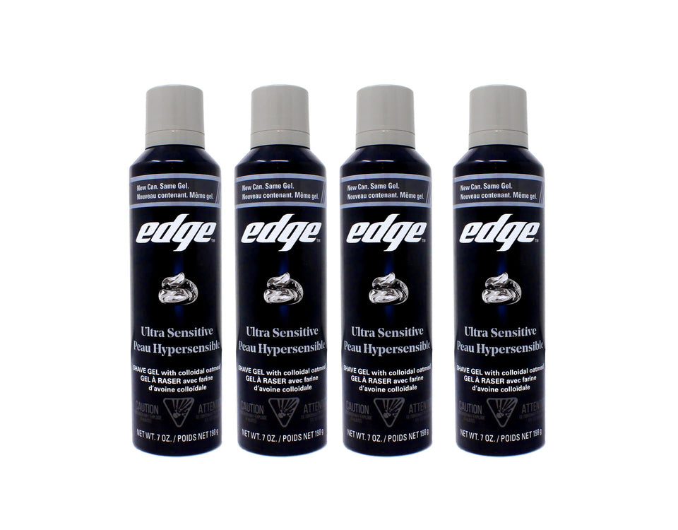 Edge front packaging showing fragrance-free shave gel benefits