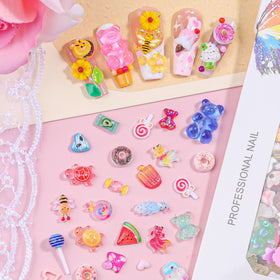 editTime close-up gummy bears and mini sweets showcasing fine resin detail