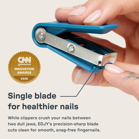 EDJY close-up blade edge highlighting surgical steel for lasting sharpness