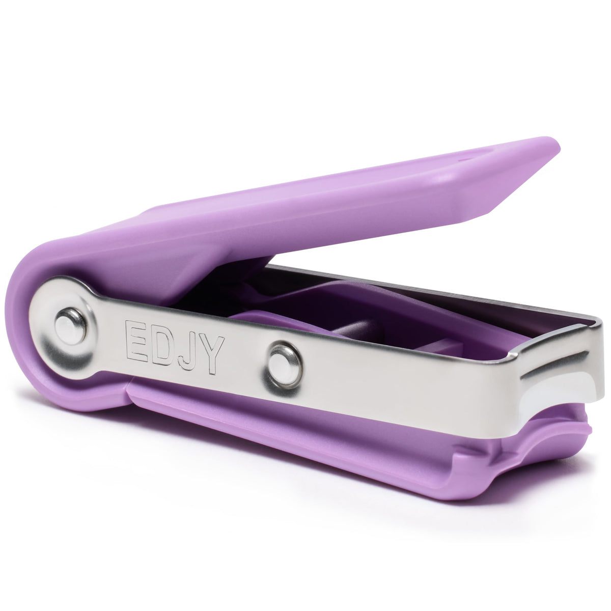 EDJY fingernail cutter front view shows ergonomic shape and clean design benefit precision