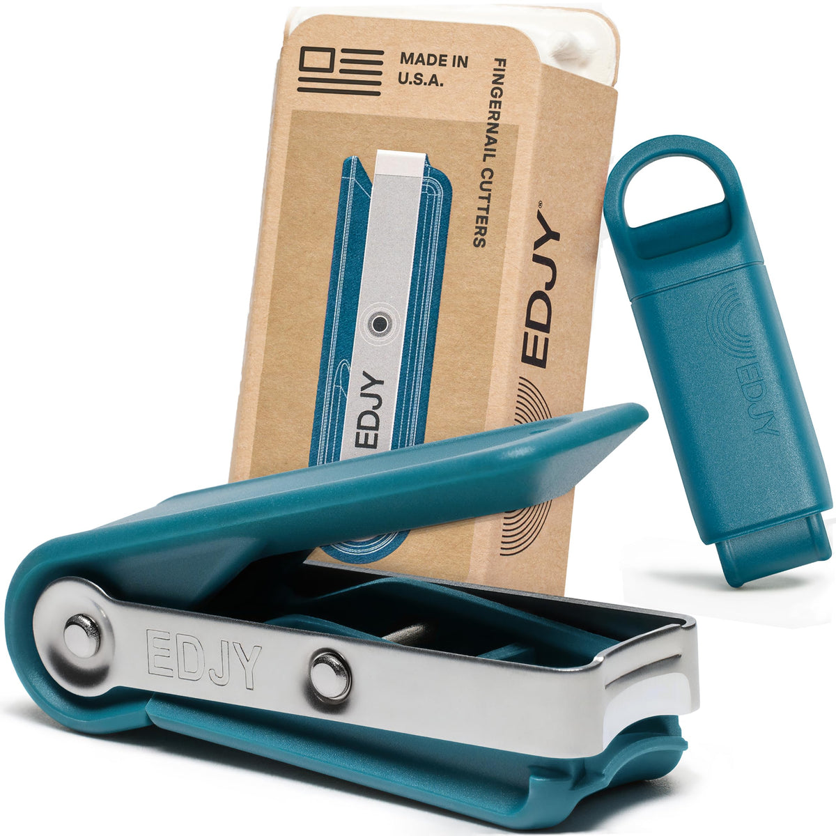 EDJY front view blue packaging showing product and benefit of precision