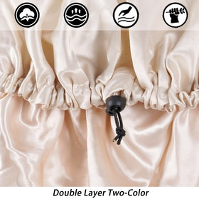 Edoneery close-up of double-layer satin texture protecting hair moisture