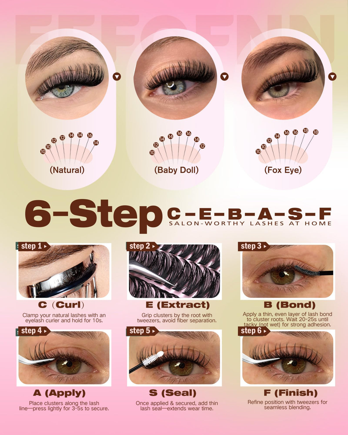 Eefofnn before-and-after comparison showing added volume and defined eyes
